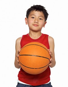 boy with basketball